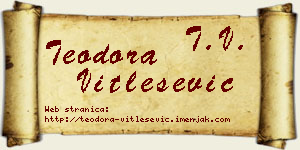 Teodora Vitlešević vizit kartica